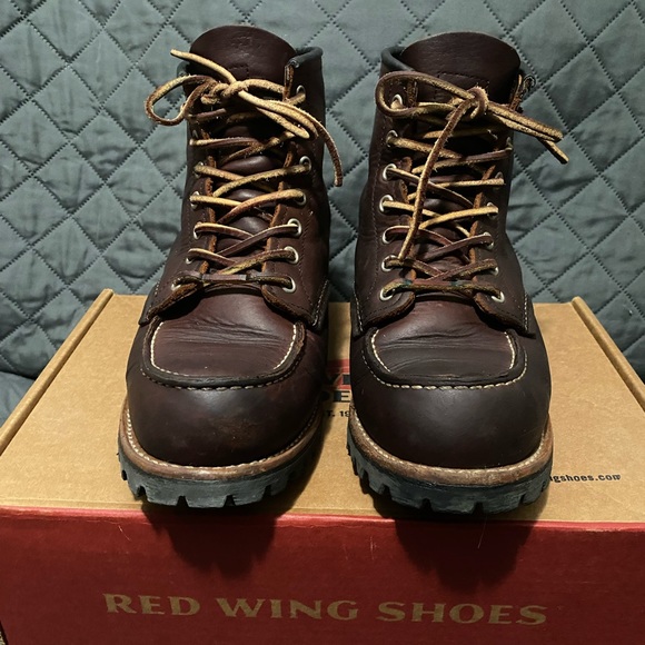 Red Wing boots with leather shoe laces - Picture 2 of 7